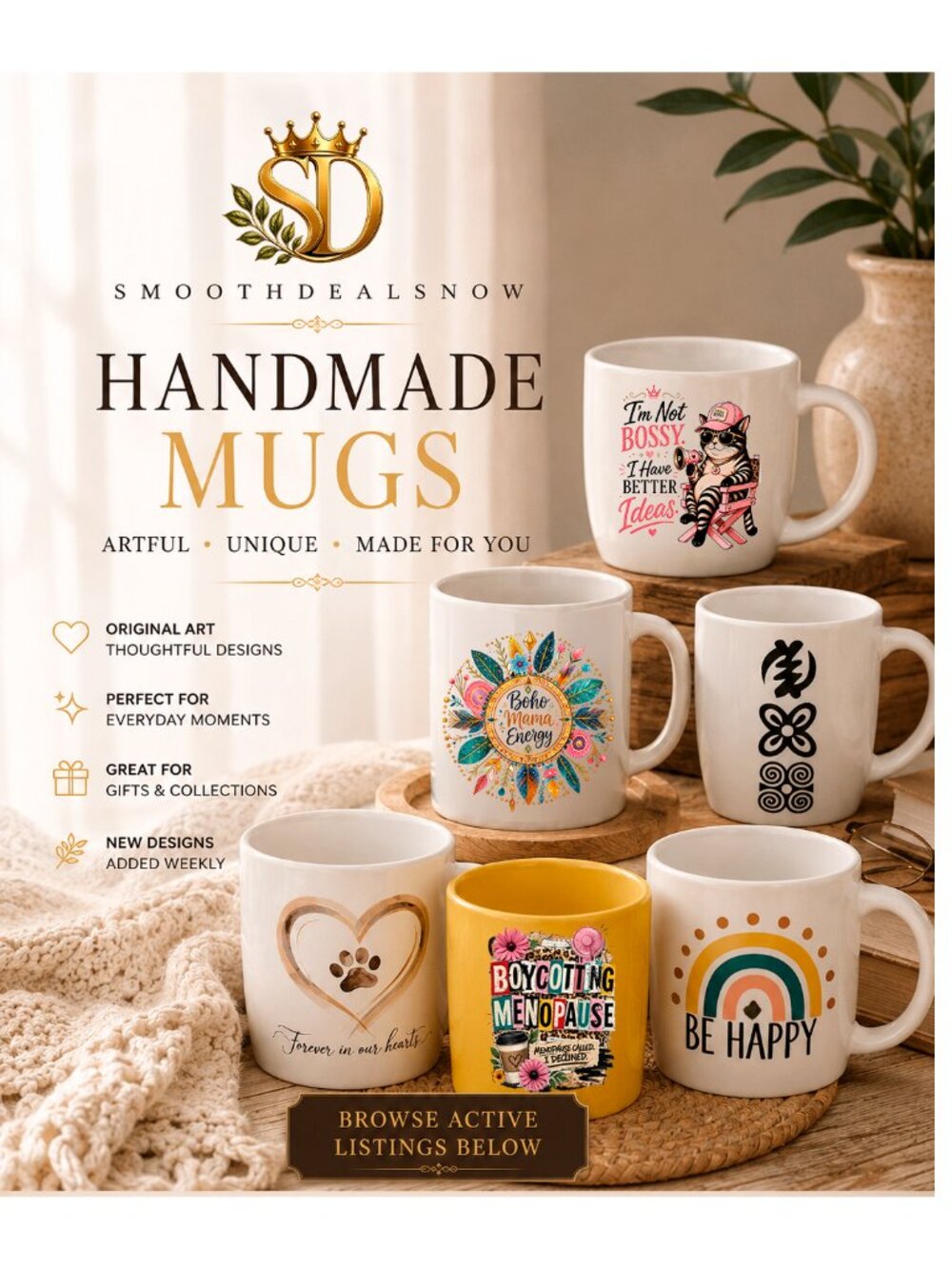 Welcome to SmoothDealsNow | Handmade Mug Collection | Original Art, Gift Mugs &